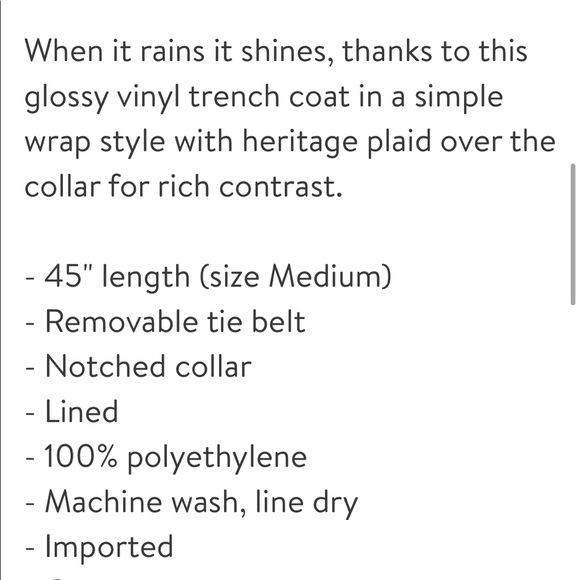 Something Navy Glossy Trench Coat - Picture 7 of 7